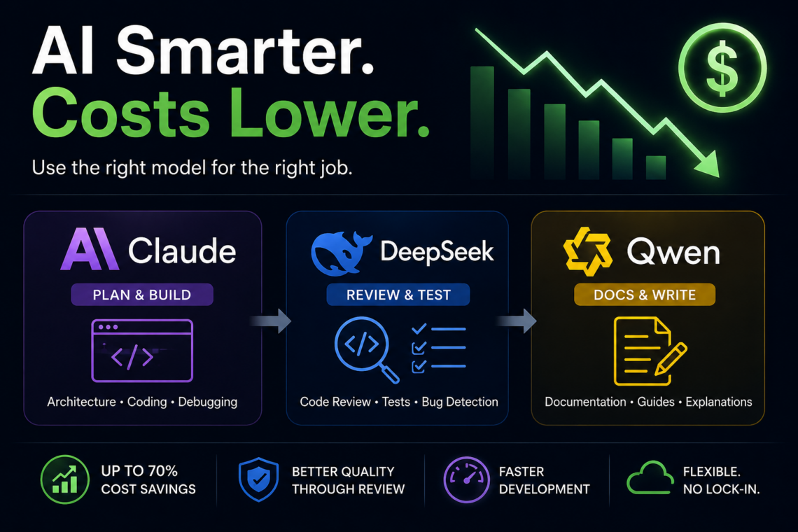 How to Cut AI Coding Costs with Claude, Qwen, and DeepSeek